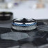 Men's 8mm Tungsten Blue Meteorite Inspired Inlay Comfort-Fit Wedding Band